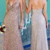 Adrianna Papell Platinum - 40318 V Neck Gleaming Long Column Dress 1 Adrianna Papell Platinum - 40318 V Neck Gleaming Long Column Dress -Boutique Wedding Dress Store adrianna papell platinum 40318 v neck gleaming long column dress bridesmaid dresses 28656688758867