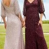 Adrianna Papell Platinum - 40340 Sequined Mesh Dress -Boutique Wedding Dress Store adrianna papell platinum 40340 sequined mesh dress bridesmaid dresses 30067175325779