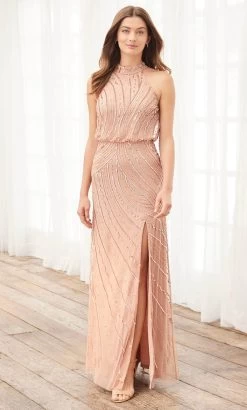 Adrianna Papell Platinum 40393 - Blouson Column Dress -Boutique Wedding Dress Store adrianna papell platinum 40393 blouson column dress evening dresses 32312253743187