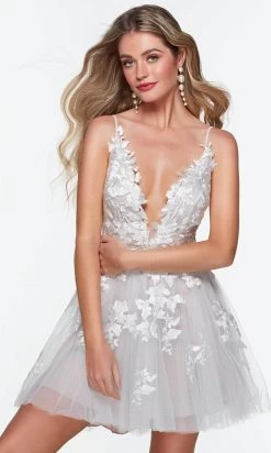 Alyce Paris 3101 - Lace Applique A-Line Cocktail Dress -Boutique Wedding Dress Store alyce paris 3101 lace applique a line cocktail dress special occasion dress 30719944949843