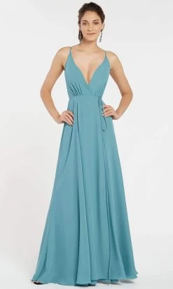 Alyce Paris - 60456 Sleeveless Wrap Style A-Line Gown -Boutique Wedding Dress Store alyce paris 60456 sleeveless wrap style a line gown special occasion dress 000 premier blue 28669947248723