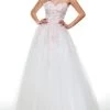 Alyce Paris - 61007 Floral Applique Strapless Tulle Ballgown -Boutique Wedding Dress Store alyce paris 61007 floral applique strapless tulle ballgown special occasion dress 28235876008019
