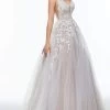 Alyce Paris - 61015 Illusion Plunge Neck Lace Applique Tulle Ballgown -Boutique Wedding Dress Store alyce paris 61015 illusion plunge neck lace applique tulle ballgown special occasion dress 28235876335699