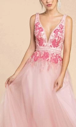 Andrea And Leo A0072 - Peony Embroidered A-Line Prom Dress -Boutique Wedding Dress Store andrea and leo a0072 peony embroidered a line prom dress special occasion dress 30306023768147