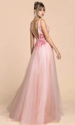 Andrea And Leo A0072 - Peony Embroidered A-Line Prom Dress -Boutique Wedding Dress Store andrea and leo a0072 peony embroidered a line prom dress special occasion dress 30306023833683