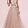 Andrea And Leo - A0567 Floral Lace A-Line Dress 1 Andrea And Leo - A0567 Floral Lace A-Line Dress -Boutique Wedding Dress Store andrea and leo a0567 floral lace a line dress bridesmaid dresses 2 rose gold 15869089841235