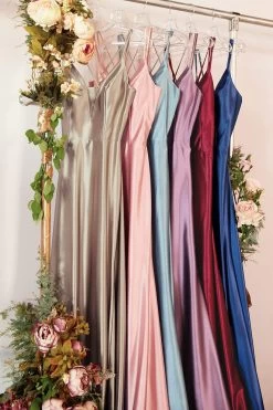 Andrea And Leo - A0632 Cutout Tie-Back Satin Mermaid Gown -Boutique Wedding Dress Store andrea and leo a0632 cutout tie back satin mermaid gown bridesmaid dresses 28657598562387