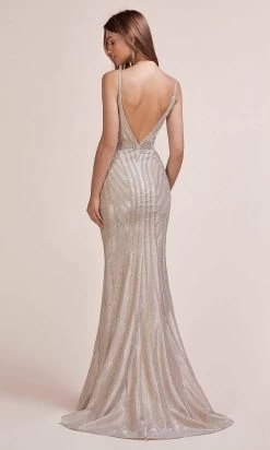 Andrea And Leo - A0646 Embellished V Neck Trumpet Gown -Boutique Wedding Dress Store andrea and leo a0646 embellished v neck trumpet gown bridesmaid dresses 28831783223379