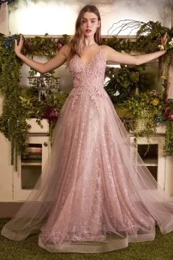 Andrea And Leo - A0681 Lace Ornate Glitter Print Dress -Boutique Wedding Dress Store andrea and leo a0681 lace ornate glitter print dress bridesmaid dresses 29612198428755