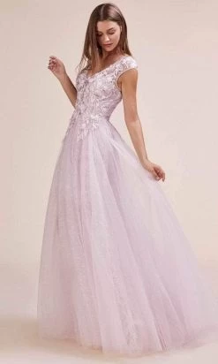 Andrea And Leo A0687 - Cap Sleeved A-Line Gown -Boutique Wedding Dress Store andrea and leo a0687 cap sleeved a line gown prom dresses 30404152819795