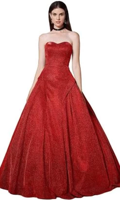 Andrea And Leo A0709 - Strapless Metallic Ballgown