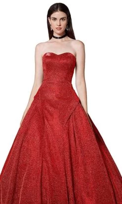 Andrea And Leo A0709 - Strapless Metallic Ballgown -Boutique Wedding Dress Store andrea and leo a0709 strapless metallic ballgown prom dresses 30404177559635