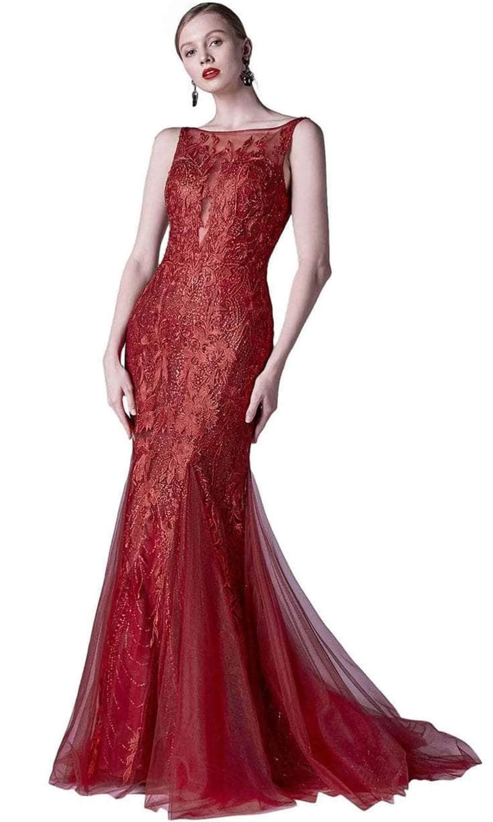 Andrea And Leo A0711 - High-Neckline Embroidered Evening Gown 3 Andrea And Leo A0711 - High-Neckline Embroidered Evening Gown