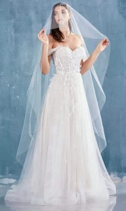 Andrea And Leo - A0822 Applique Off Shoulder A-Line Gown 10 Andrea And Leo - A0822 Applique Off Shoulder A-Line Gown -Boutique Wedding Dress Store andrea and leo a0822 applique off shoulder a line gown wedding dresses 28831520227411