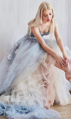 Andrea And Leo - A0893 Floral Embroidered A-Line Gown -Boutique Wedding Dress Store andrea and leo a0893 floral embroidered a line gown evening dresses 29565306667091