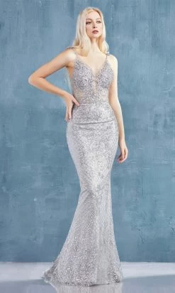 Andrea And Leo - A0960 Beaded Lace V Neck Trumpet Gown 12 Andrea And Leo - A0960 Beaded Lace V Neck Trumpet Gown -Boutique Wedding Dress Store andrea and leo a0960 beaded lace v neck trumpet gown bridesmaid dresses 15870211981395