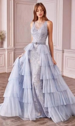 Andrea And Leo - A1011 Embroidered And Beaded Dress With Overskirt