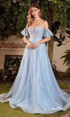 Andrea And Leo - A1046 Embroidered Plunging Sweetheart Gown