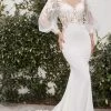 Andrea And Leo - A1079W Floral Ornate Bishop Sleeve Bridal Gown -Boutique Wedding Dress Store andrea and leo a1079w floral ornate bishop sleeve bridal gown bridal dresses 2 off white 29480413134931