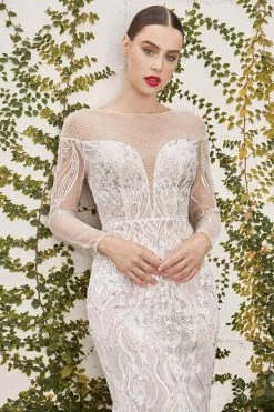 Andrea And Leo A1085W - Illusion Jewel Embroidered Bridal Gown -Boutique Wedding Dress Store andrea and leo a1085w illusion jewel embroidered bridal gown bridal dresses 32265431384147
