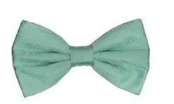 Aqua Paisley Bow Ties With Matching Pocket Squares