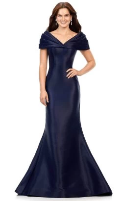 Ashley Lauren 11300 - Satin Off-Shoulder Evening Gown 11 Ashley Lauren 11300 - Satin Off-Shoulder Evening Gown -Boutique Wedding Dress Store ashley lauren 11300 satin off shoulder evening gown special occasion dress 0 navy 31687980580947