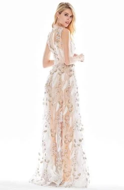 Ashley Lauren - 1344 Floral Applique Jewel Neck A-line Dress 8 Ashley Lauren - 1344 Floral Applique Jewel Neck A-line Dress -Boutique Wedding Dress Store ashley lauren 1344 floral applique jewel neck a line dress special occasion dress 12819764609107