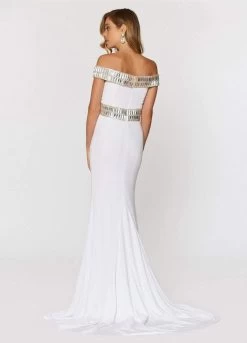Ashley Lauren Bridal - 1055 Beaded Off Shoulder Evening Dress -Boutique Wedding Dress Store ashley lauren bridal 1055 beaded off shoulder evening dress prom dresses 5648665477177