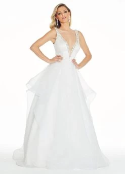 Ashley Lauren Bridal - 1292 Beaded Silk Organza Evening Dress