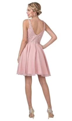 Aspeed Design - S2306 Embroidered Floral A-Line Short Dress -Boutique Wedding Dress Store aspeed design s2306 embroidered floral a line short dress homecoming dresses 28507857387603