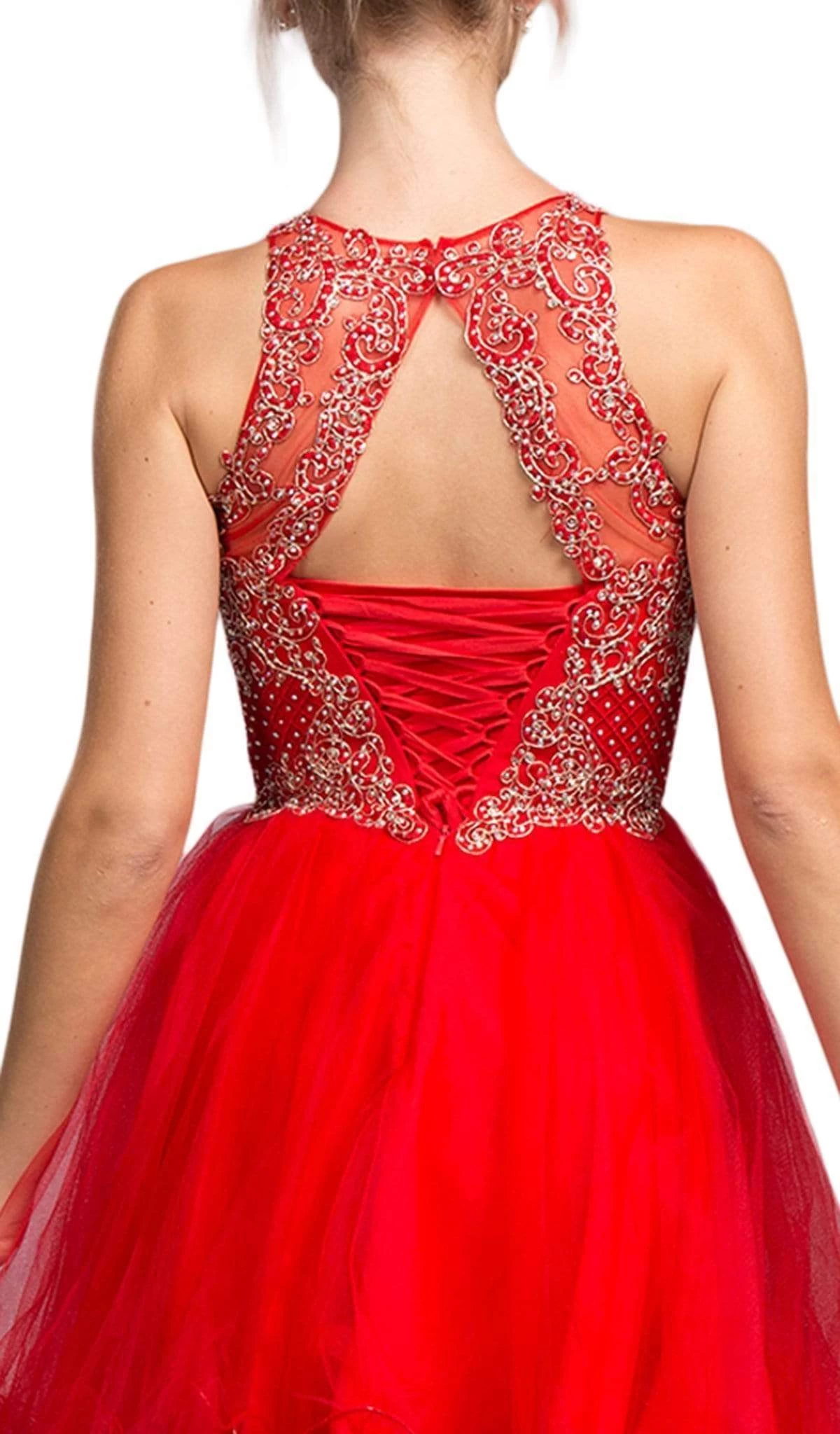 Aspeed Design - Bedazzled Illusion Halter Homecoming Dress 6 Aspeed Design - Bedazzled Illusion Halter Homecoming Dress - Image 4