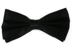 Black Bow Ties With Matching Pocket Squares