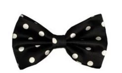 Black/White Polka Dot Silk Bow Ties