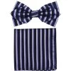 Blue/Purple Striped Bow Tie With Pocket Square (Pointed Tip) -Boutique Wedding Dress Store bluepurple striped bow tie with pocket square pointed tip mens bow ties vesuvio napoli 953043