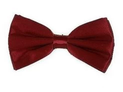 Burgundy Bow Ties With Matching Pocket Squares