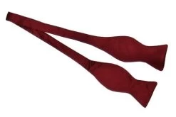 Burgundy Silk Self Tie Bow Ties