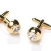 Button Gold Cufflinks With Clear Crystal -Boutique Wedding Dress Store button gold cufflinks with clear crystal mens cufflinks abc fashion 371064