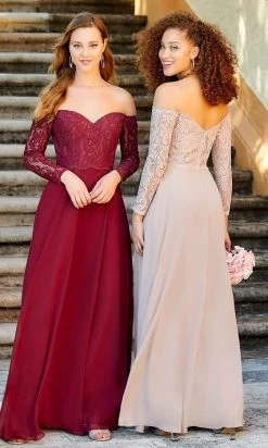 Christina Wu Celebration - 22062 Offshoulder Evening Dress With Sleeves