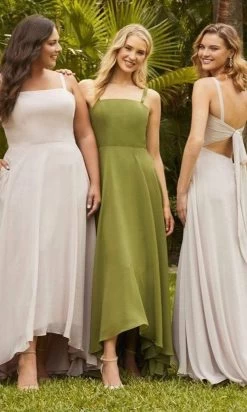 Christina Wu Celebration - 22091 Straight Across High Low Chiffon Gown