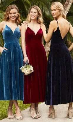 Christina Wu Celebration - 22102 Sleeveless Velvet Pleated Dress