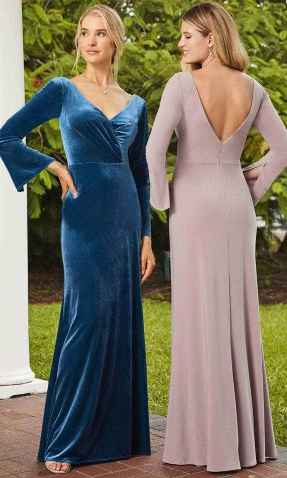 Christina Wu Celebration - 22106 Bell Sleeve Sheath Jersey Gown 3 Christina Wu Celebration - 22106 Bell Sleeve Sheath Jersey Gown