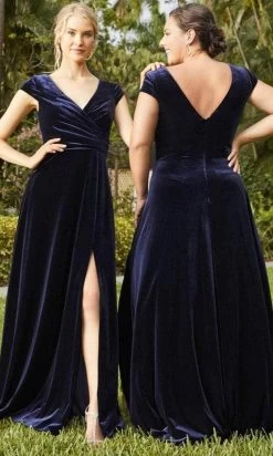 Christina Wu Celebration - 22109 Cap Sleeve Ruched Jersey Gown