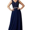 Cinderella Divine - 9173 Long Ornate Lace Bodice Chiffon Dress -Boutique Wedding Dress Store cinderella divine 9173 long ornate lace bodice chiffon dress bridesmaid dresses xxs navy 28293699698771