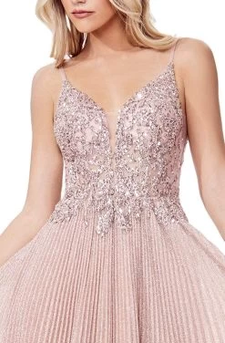 Cinderella Divine - CD0163 Lace Applique Deep V-neck A-line Gown -Boutique Wedding Dress Store cinderella divine cd0163 lace applique deep v neck a line gown prom dresses 14099106660435