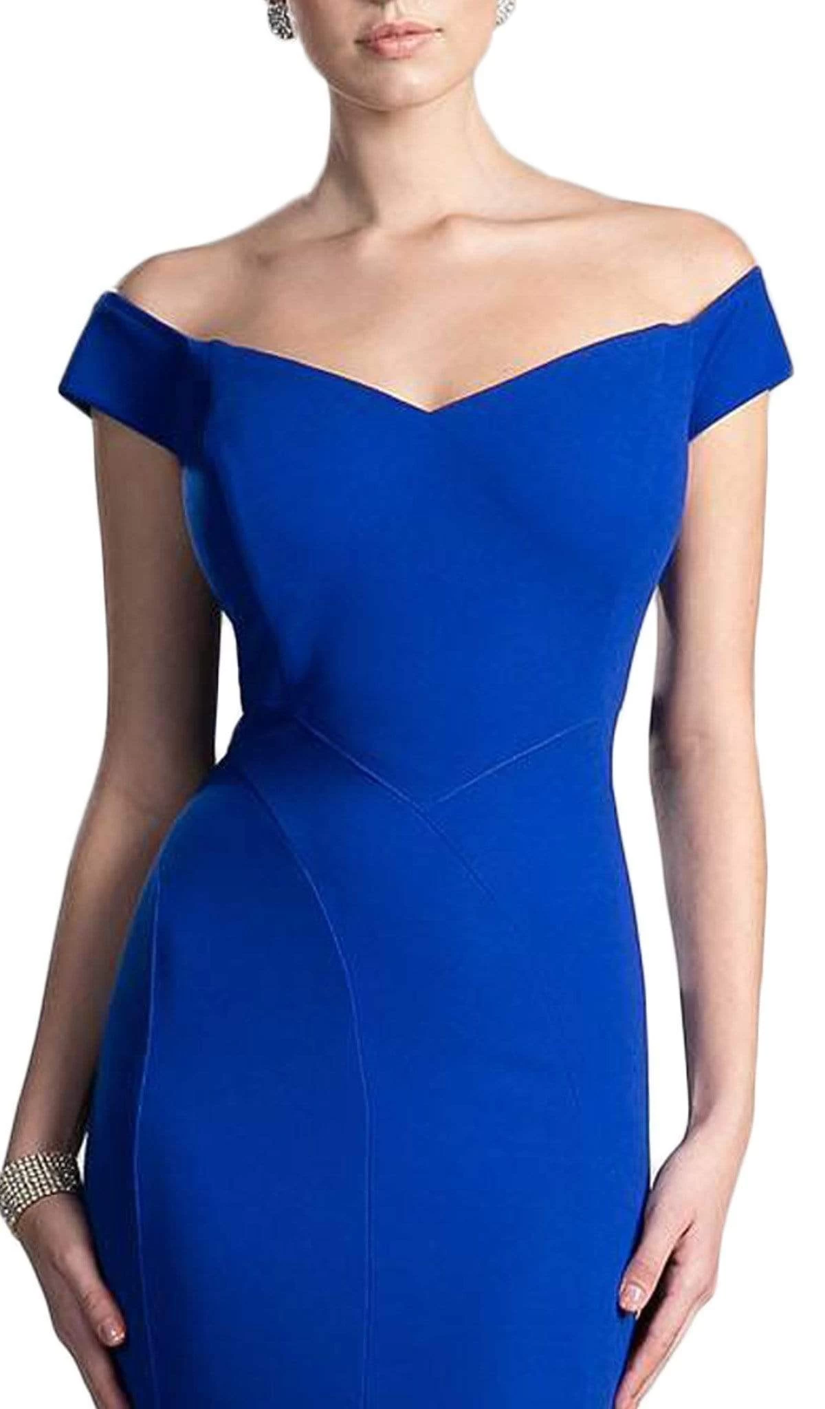 Cinderella Divine - CD711 Sleek Off-Shoulder Jersey Sheath Prom Dress 7 Cinderella Divine - CD711 Sleek Off-Shoulder Jersey Sheath Prom Dress - Image 5