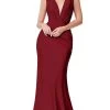 Cinderella Divine - CD912 Sleeveless V Neck Mermaid Long Evening Gown -Boutique Wedding Dress Store cinderella divine cd912 sleeveless v neck mermaid long evening gown evening dresses 2 burgundy 28804930371667