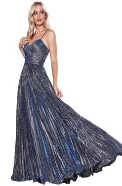 Cinderella Divine - CH221 Pleated V-Neck Empire Glitter Dress -Boutique Wedding Dress Store cinderella divine ch221 pleated v neck empire glitter dress bridesmaid dresses 28291427926099