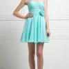Cinderella Divine - CJ216S Rosette Pleated Sweetheart Chiffon Cocktail Dress -Boutique Wedding Dress Store cinderella divine cj216s rosette pleated sweetheart chiffon cocktail dress special occasion dress 2 aqua 14647085105235