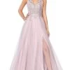 Cinderella Divine - KC897 Embroidered Lace A-line Long Dress -Boutique Wedding Dress Store cinderella divine kc897 embroidered lace a line long dress prom dresses 2 mauve 28896865747027