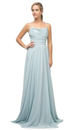Cinderella Divine - UR136 Sleeveless Empire Waist Chiffon Dress -Boutique Wedding Dress Store cinderella divine ur136 sleeveless empire waist chiffon dress bridesmaid dresses 4 mint 28048658104403